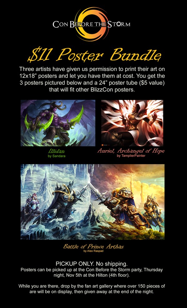 2015年暴雪嘉年华现场售卖魔兽世界壁纸