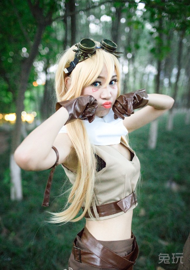 lol女版史上腿最長 探險家-伊澤瑞爾cosplay(7)